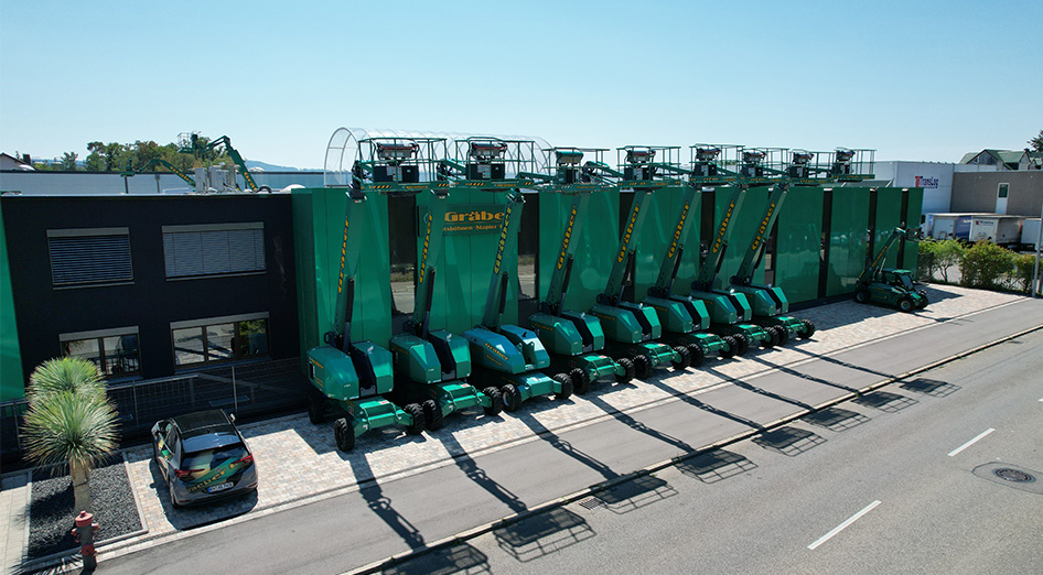 Außenansicht des Gräber Arbeitsbühnen Standorts in Singen.