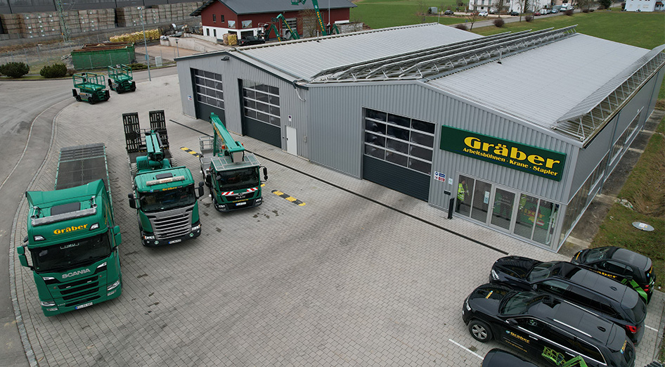 Luftbild des Gräber AG Standorts in Tannheim.